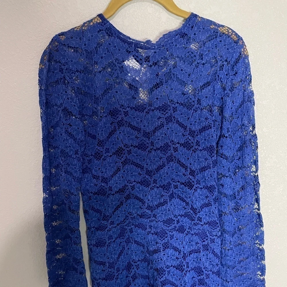 Alexis Cobalt Blue Lace Dress Large